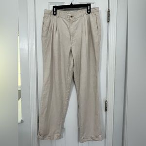 Jos. A. Bank Joe’s Casual linen cotton blend pleated cuffed pants, size 36 x 32.